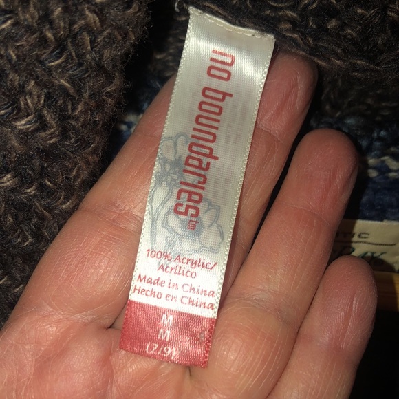 Long knit 2-button brown marble cardigan size medium - Picture 13 of 14